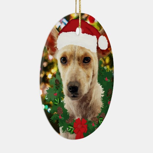 Doe mee naar de Puppy Keramisch Ornament (Rechts)