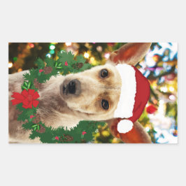 Doe mee naar de Puppy Rechthoekige Sticker