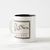 Doe mee of die vlag Original Tweekleurige Koffiemok (Voorkant links)