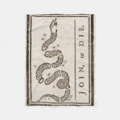 Doe mee of sterf ratelslang: Cartoon Benjamin Fran Fleece Deken (Voorkant)