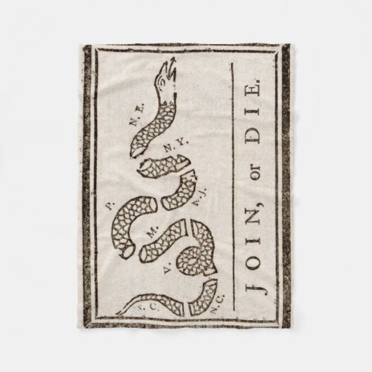 Doe mee of sterf ratelslang: Cartoon Benjamin Fran Fleece Deken (Voorkant)