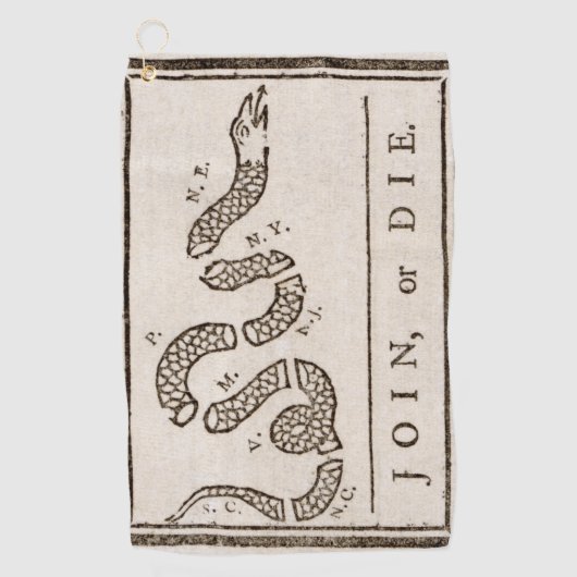 Doe mee of sterf ratelslang: Cartoon Benjamin Fran Golfhanddoek (Voorkant)