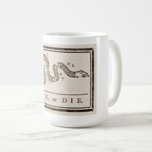 Doe mee of sterf ratelslang: Cartoon Benjamin Fran Koffiemok (Voorkant rechts)