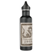 Doe mee of sterf ratelslang: Cartoon Benjamin Fran Waterfles (Links)