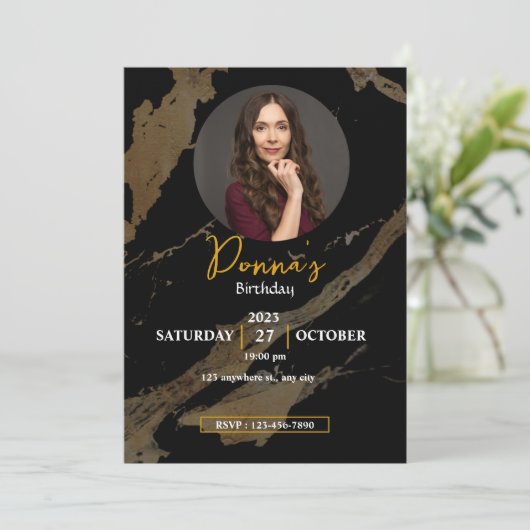 Doe mee om de verjaardag te vieren [voeg foto's to kaart (Staand voorkant)