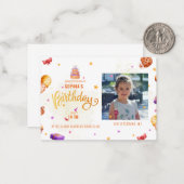 Doe mee om verjaardagsfoto uitnodiging te vieren (Voorkant / Achterkant in situ)