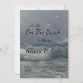 Doe mee op de Beach Wedding Invitation Kaart (Voorkant)