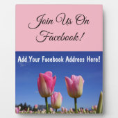 Doe mee op Facebook! Tegenplak Adres toevoegen Fotoplaat (Voorkant)