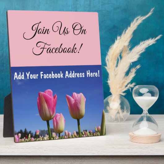 Doe mee op Facebook! Tegenplak Adres toevoegen Fotoplaat (Zijkant)