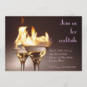 "Doe mee voor cocktails"-uitnodiging Kaart