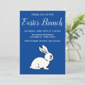 Doe mee voor de blauwe achtergrond van de paasbrun kaart (Staand voorkant)