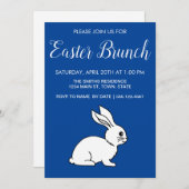 Doe mee voor de blauwe achtergrond van de paasbrun kaart (Voorkant / Achterkant)