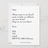 Doe mee voor de lunch.  kaart (Achterkant)