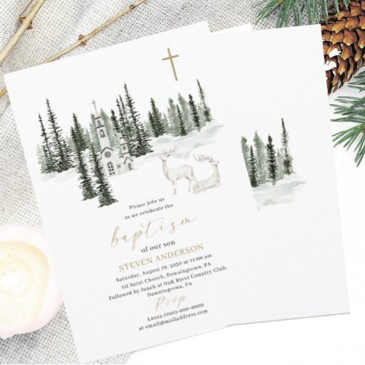 Doe mee voor een doop, het is koud buiten Uitnodig Kaart