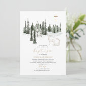 Doe mee voor een doop, het is koud buiten Uitnodig Kaart (Staand voorkant)