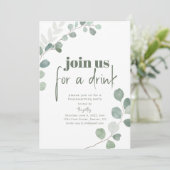 Doe mee voor een Drink Housewarming Party Invite Kaart (Staand voorkant)