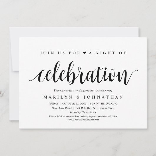 Doe mee voor een feest, Wed Rehearsal Kaart (Voorkant)