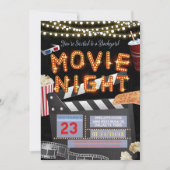 Doe mee voor een filmavond verjaardagsviering kaart (Voorkant)