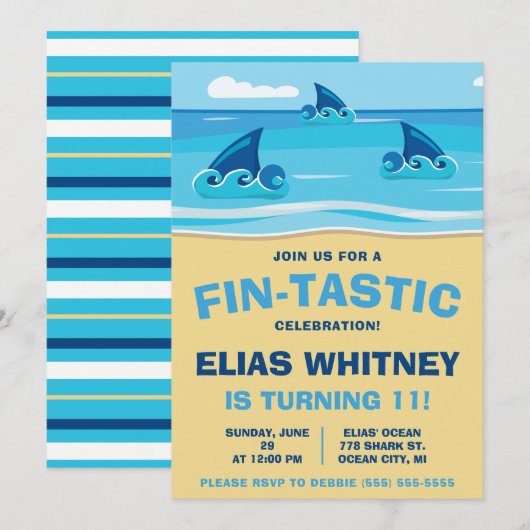 Doe mee voor een Fin-Tastic Time! Verjaardag van d Kaart (Voorkant / Achterkant)