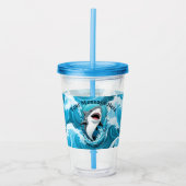 Doe mee voor een haaienbeet acryl drinkbeker (Voorkant)