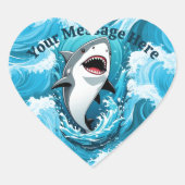 Doe mee voor een haaienbeet hart sticker (Voorkant)