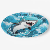 Doe mee voor een haaienbeet papieren bordje (Gekanteld)