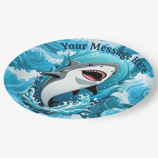 Doe mee voor een haaienbeet papieren bordje (Gekanteld)