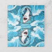 Doe mee voor een haaienbeet plaatskaartje (Buitenkant ongevouwen)