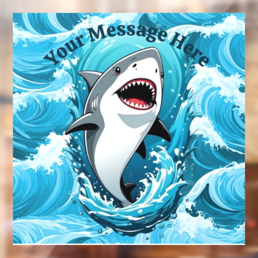 Doe mee voor een haaienbeet raamsticker (Vel 2)