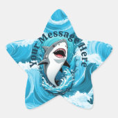Doe mee voor een haaienbeet ster sticker (Voorkant)