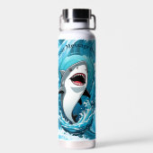 Doe mee voor een haaienbeet waterfles (Achterkant)