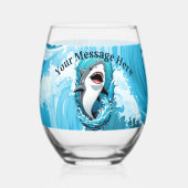 Doe mee voor een haaienbeet wijnglas zonder voet (Achterkant)