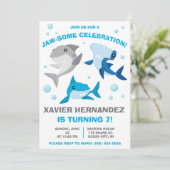 Doe mee voor een Jaw-Some Celebration! Verjaardag  Kaart (Staand voorkant)