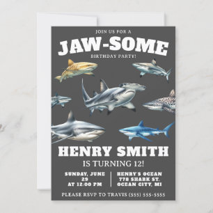 Doe mee voor een Jaw-Some Party! Verjaardag van de Kaart