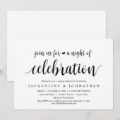 Doe mee voor een nacht van de repetitie kaart (Voorkant / Achterkant)