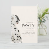 Doe mee voor een Pawty Dalmatian Dog Theme Verjaar Kaart (Staand voorkant)
