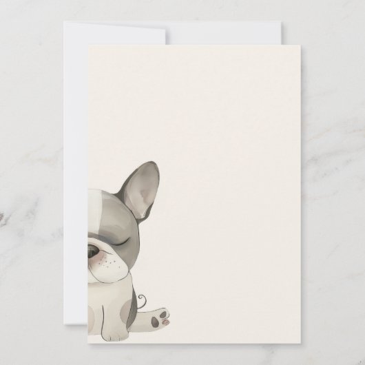 Doe mee voor een Pawty French Bulldog verjaardag Kaart (Achterkant)