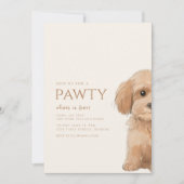 Doe mee voor een Pawty Poodle Dog Verjaardag Kaart (Voorkant)