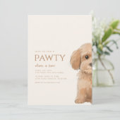 Doe mee voor een Pawty Poodle Dog Verjaardag Kaart (Staand voorkant)
