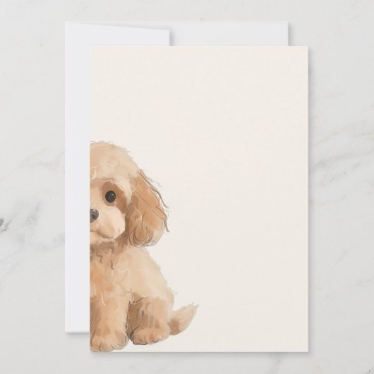 Doe mee voor een Pawty Poodle Dog Verjaardag Kaart (Achterkant)