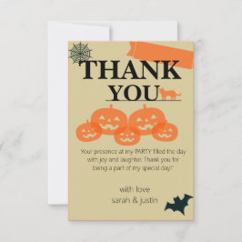 Doe mee voor een spectaculaire Halloween Bash! Bedankkaart