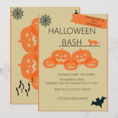 Doe mee voor een spectaculaire Halloween Bash! Kaart (Voorkant / Achterkant)