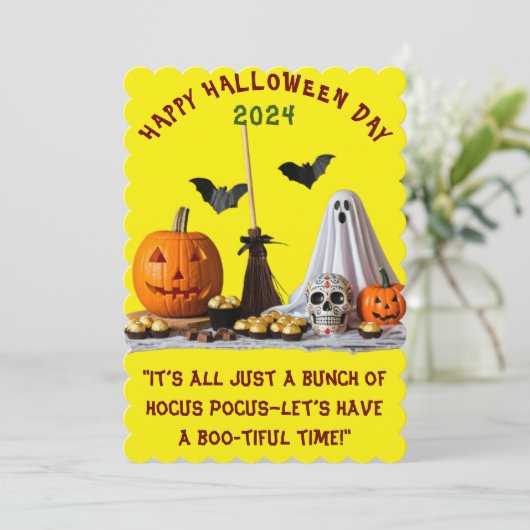 🎃 Doe mee voor een spooktaculaire Halloween Bash! Kaart (Staand voorkant)