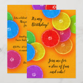 Doe mee voor een stukje plezier en cake Birthday P Kaart (Voorkant / Achterkant)