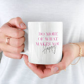 Doe meer blije Inspirerend positief bericht Tweekleurige Koffiemok