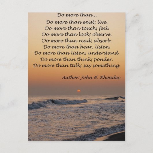 Doe meer dan... Briefkaart (Voorkant)