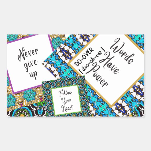 Doe meer dan Dream Plan doen Rechthoekige Sticker (Voorkant)