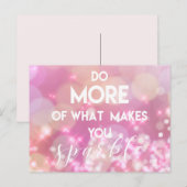 Doe meer van wat je doet schitteren | Glamoureus r Briefkaart (Voorkant / Achterkant)