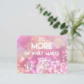 Doe meer van wat je doet schitteren | Glamoureus r Briefkaart (Staand voorkant)