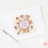 Doe meer van wat je gelukkig maakt 2 vierkante sticker (Envelop)